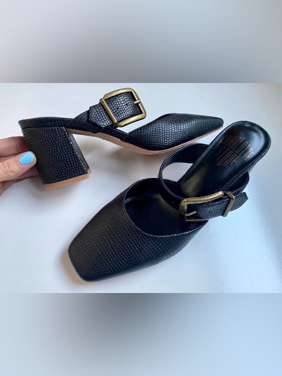 Charlotte Stone Shoes - Charlotte Stone Gina Heels (Size 7, Tejus Black Shoes, New Unworn Without Box)